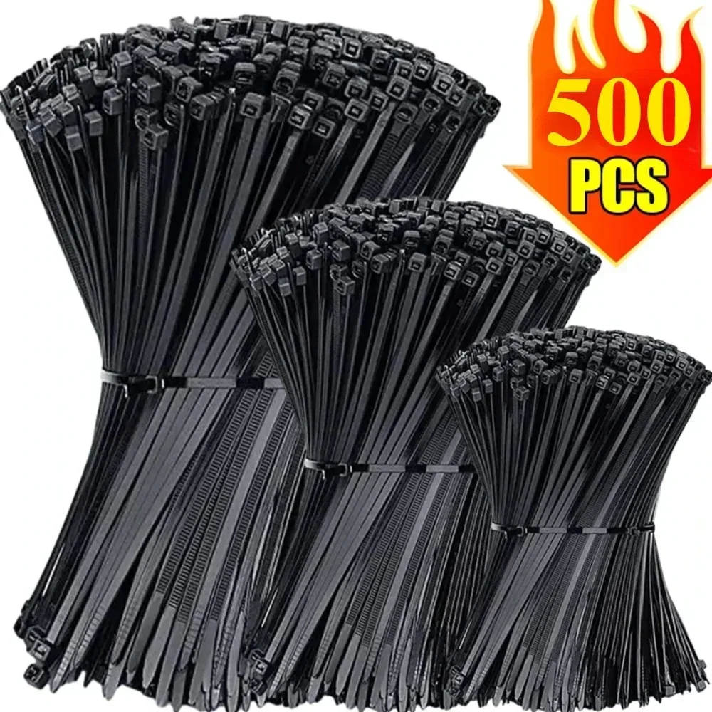 Cable Lock Flexible - 100/300/500pcs Multiple Specifications Plastic Strap Cable