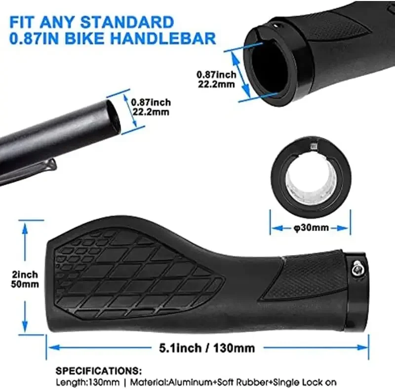 Alloy and Rubber Bike Grips -  - Commuting On Mountain Bike บทวิจารณ์และราคา