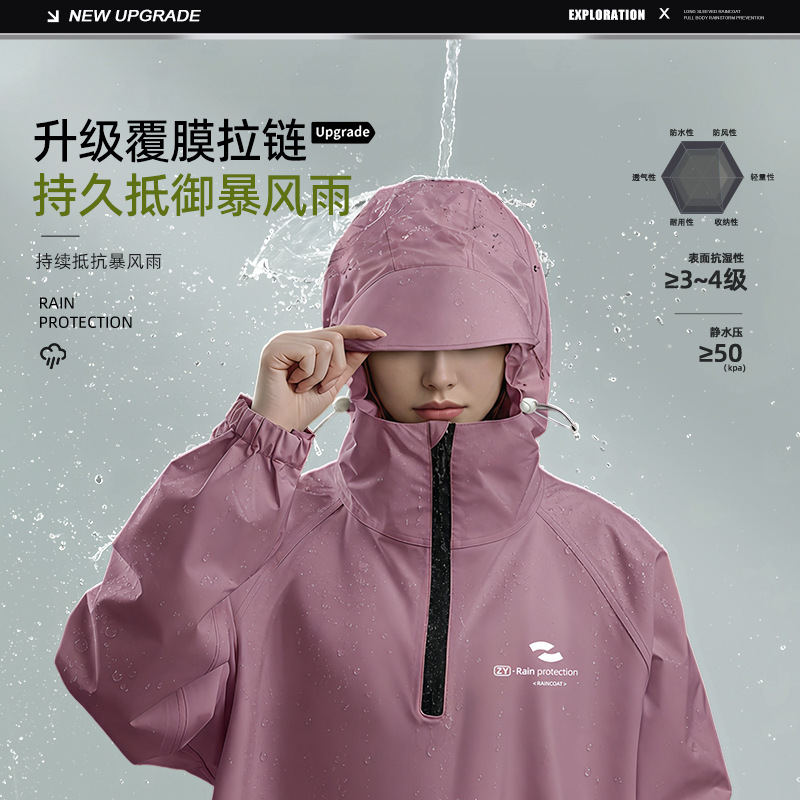 Unisex Long Sleeve Hooded Rain - Cycling Commute Rain บทวิจารณ์และราคา