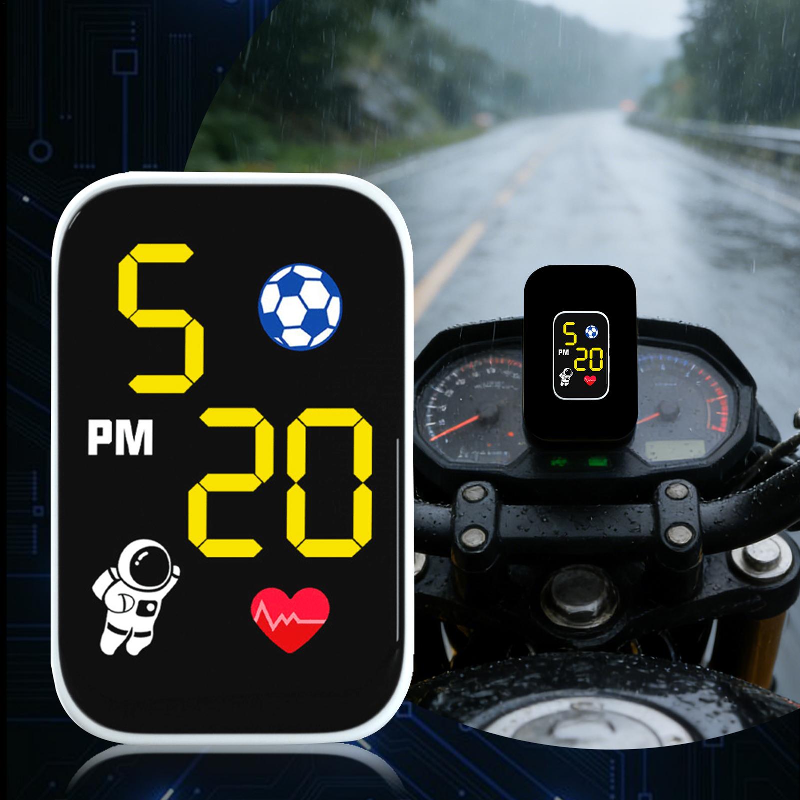 Motorbike Digital Clock Small  - Cycling In City บทวิจารณ์และราคา
