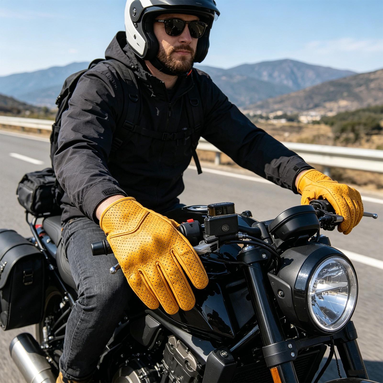 Motorcycle Retro Gloves Breath - Cycling In City บทวิจารณ์และราคา