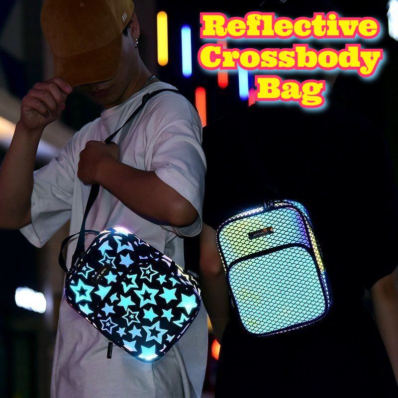 Reflective Crossbody Bag Multi - Cycling Commute Bag บทวิจารณ์และราคา