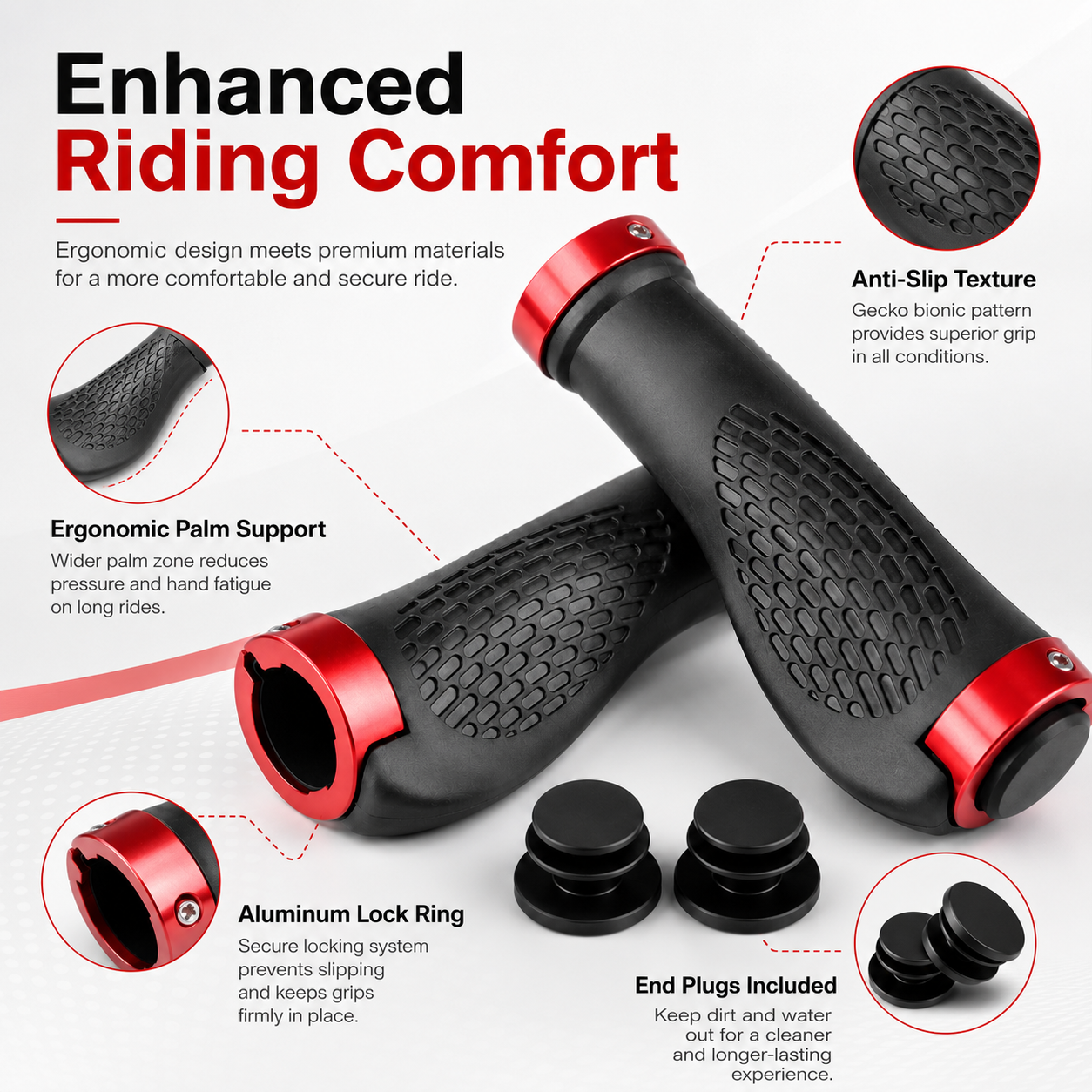PINMOAP 2PCS Bike Handlebar Gr - Cycling In City บทวิจารณ์และราคา