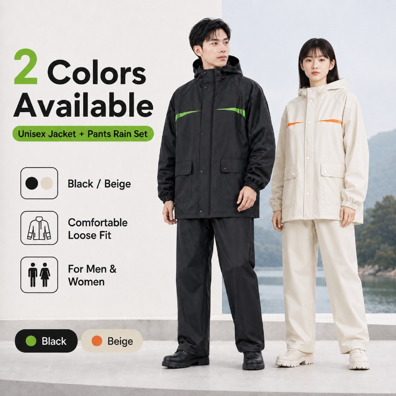 Unisex 2-Piece Waterproof Cycl - Cycling Commute Rain บทวิจารณ์และราคา