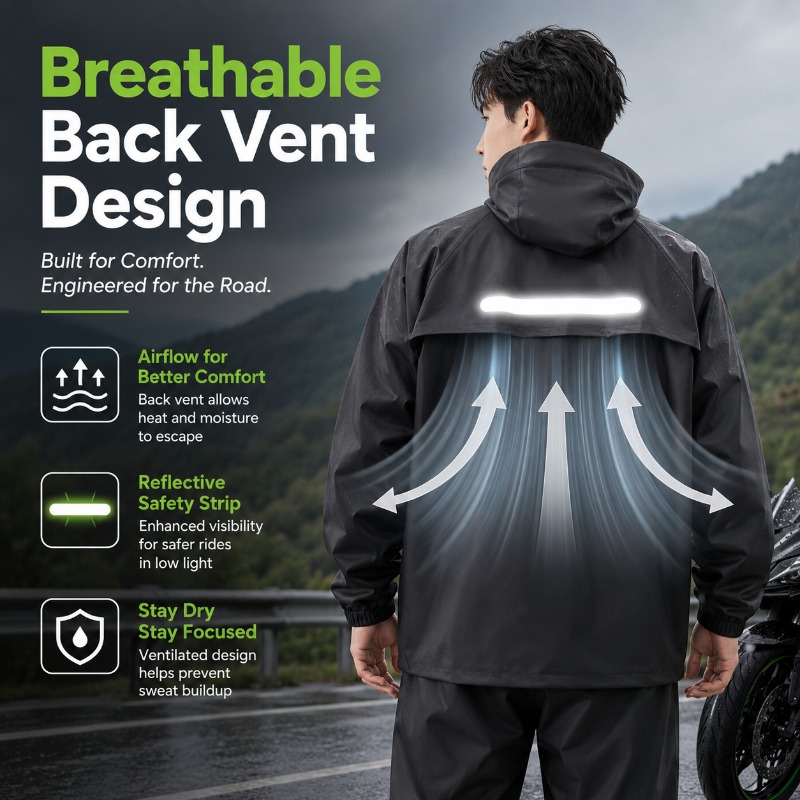 Unisex 2-Piece Waterproof Cycl - Cycling Commute Rain บทวิจารณ์และราคา