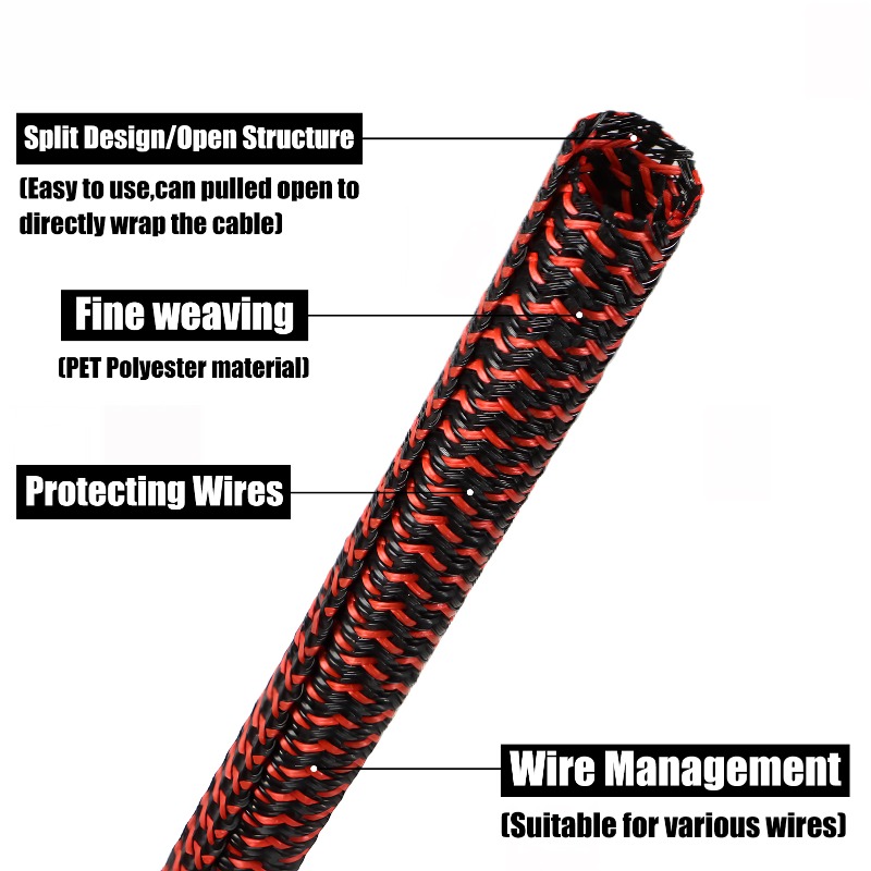 3/5/10m PET Cable Sleeve Self- - Cable Lock Flexible บทวิจารณ์และราคา
