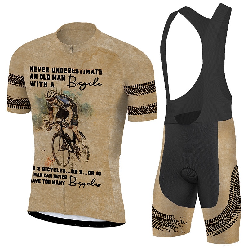 New Cycling Jersey Set Men Sho - Cycling Commuter Shorts บทวิจารณ์และราคา